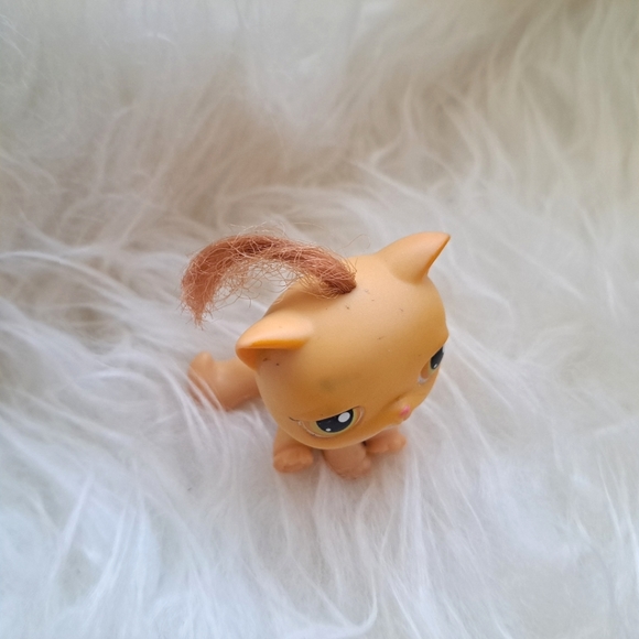 Littlest Pet Shop | cute Yellow Cat with hair #78 - Picture 3 of 8